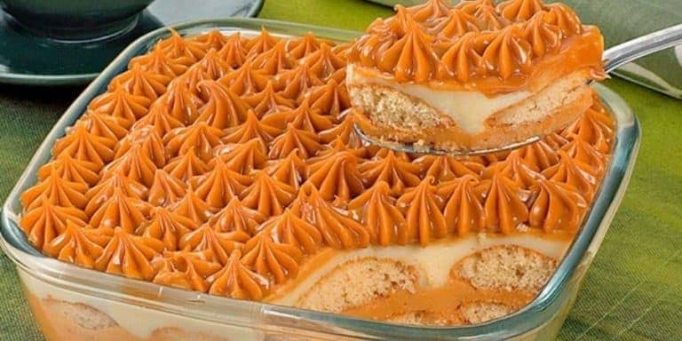 Pavê de doce de leite cremoso da fazenda: pronto para entrega