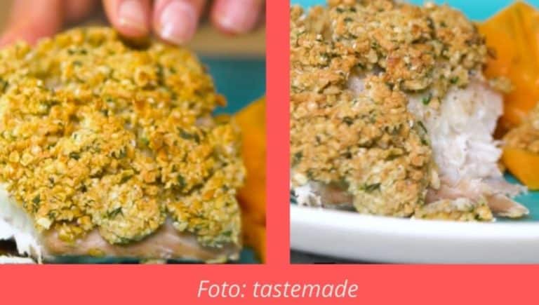 Robalo com crosta de aveia: versão de peixe para férias!