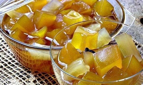 Doce de mamão em pedaços cremoso e caseiro