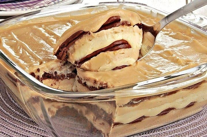 Pavê de Doce de Leite com Chocolate Cremoso