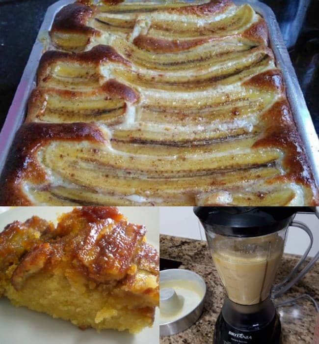 bolo de banana caramelizada para o ano novo