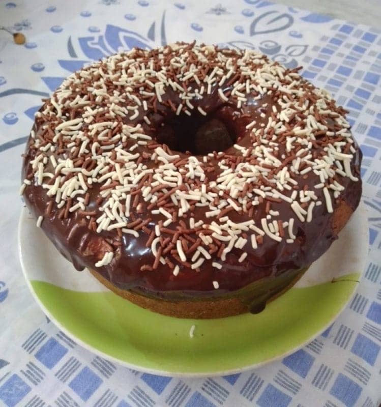 Bolo caseiro chocolate para seu cafe