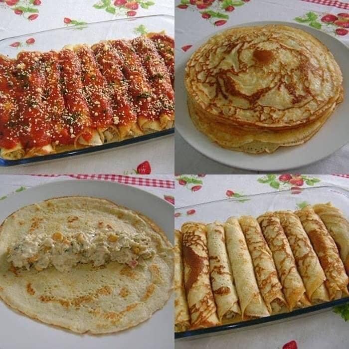 panquecas de frango