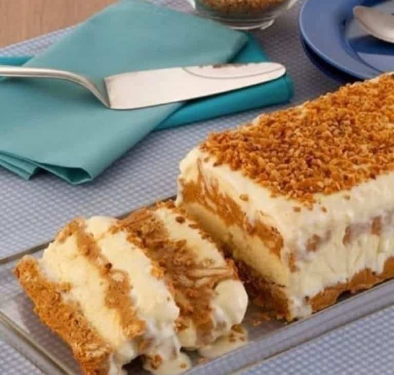 pavê de amendoim com doce de leite