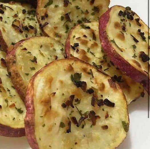 batata doce assada com orégano e limão