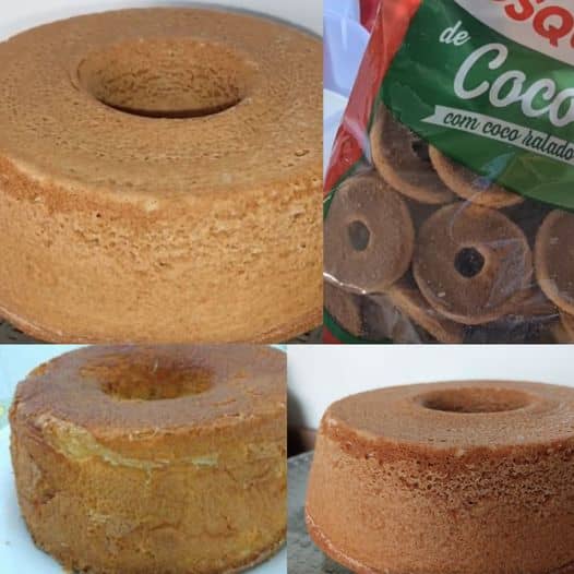 bolo de rosquinha de coco sem farinha