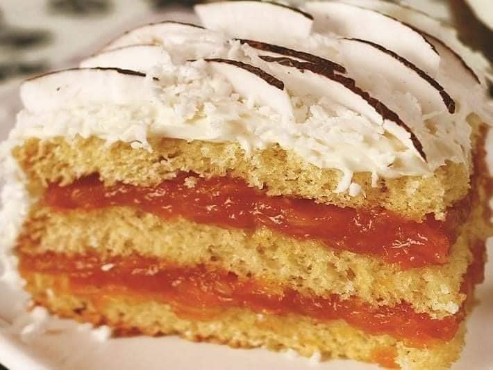 bolo com doce abóbora e coco