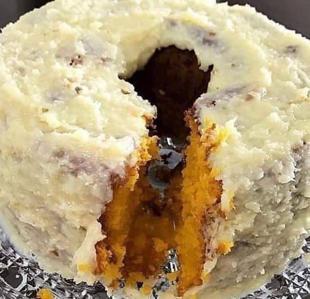 bolo de abobora com cocada mole