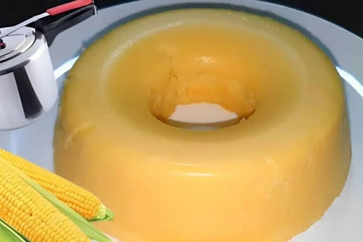 pamonha de forma feita na panela de pressão