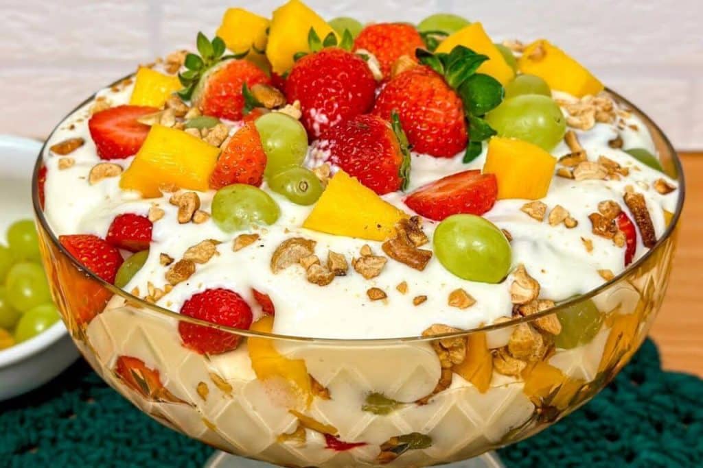 sobremesa de frutas para o natal