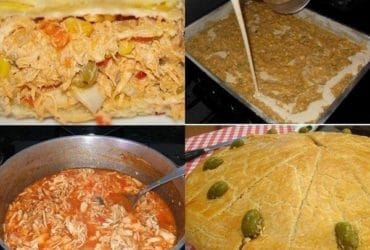 Torta de frango de liquidificador