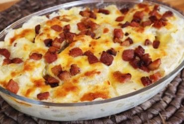Mandioca Gratinada Especial com Bacon