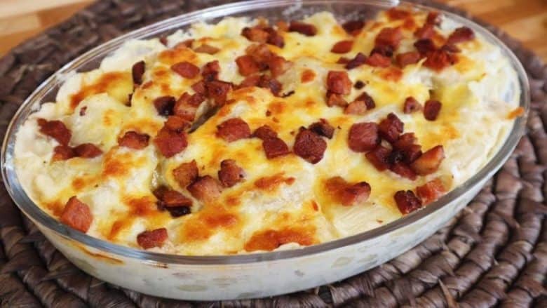 Mandioca Gratinada Especial com Bacon