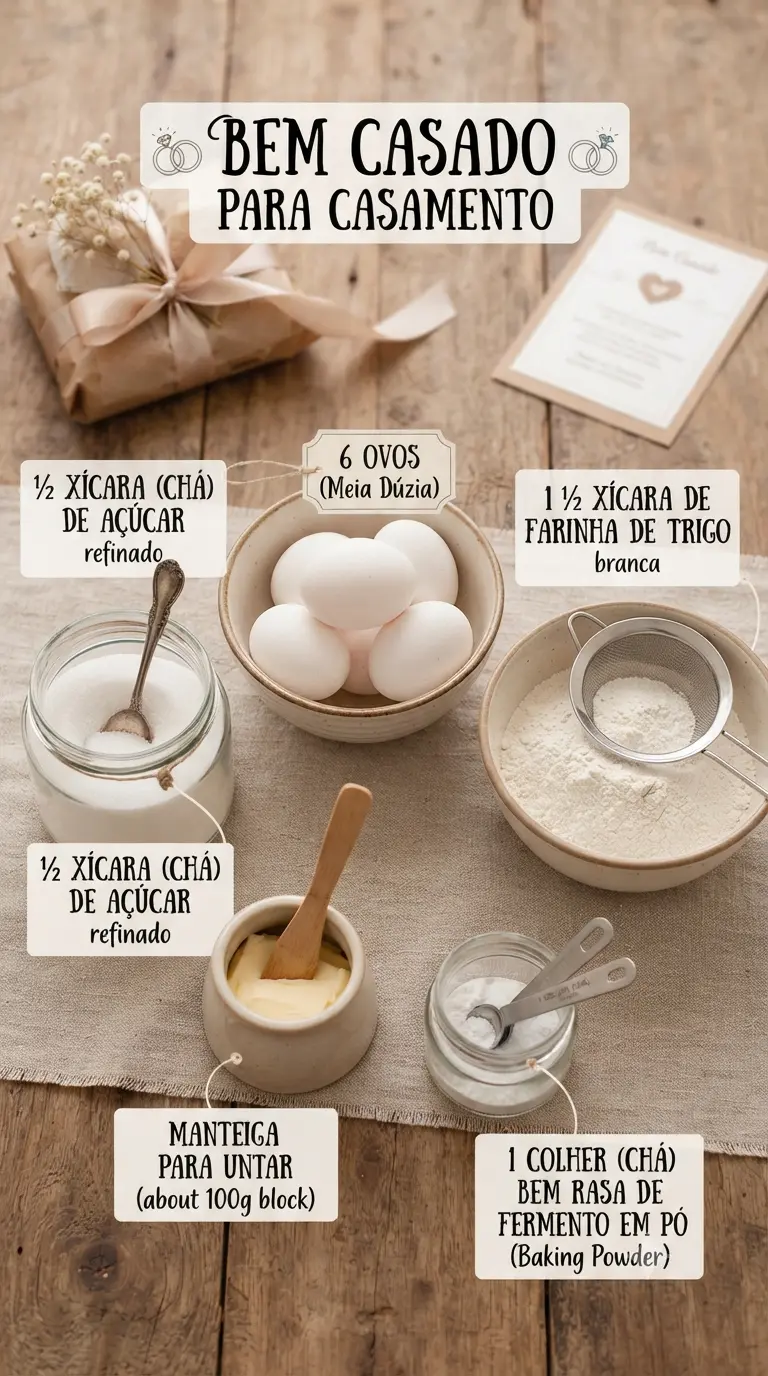 Bem Casado para Casamento ingredientes