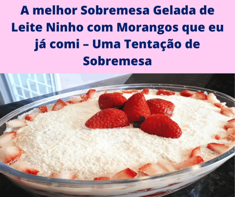 A melhor Sobremesa Gelada de Leite Ninho com Morangos que eu já comi – Uma Tentação de Sobremesa