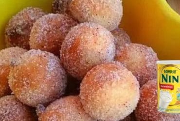 Receita de Bolinho de Leite Ninho cremoso para café perfeito.