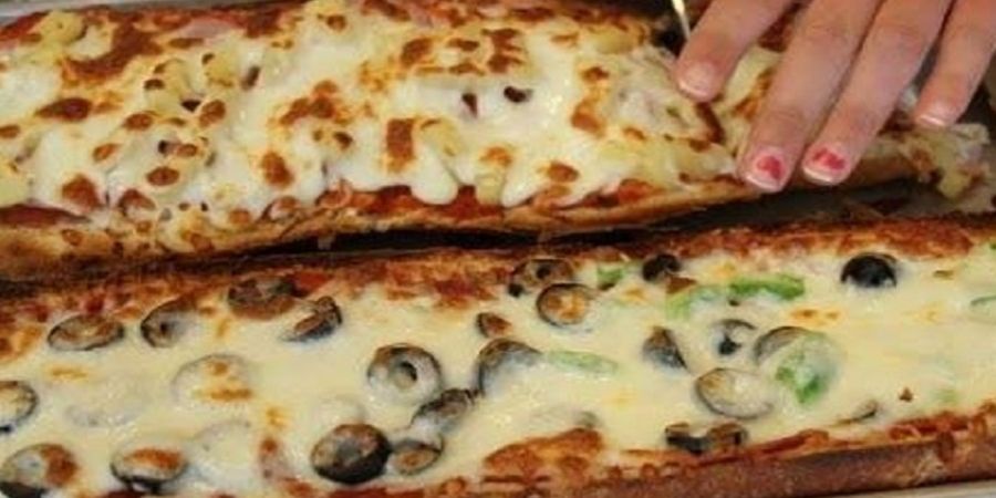 Pizza rápida e prática feita com pão francês – Que delicia