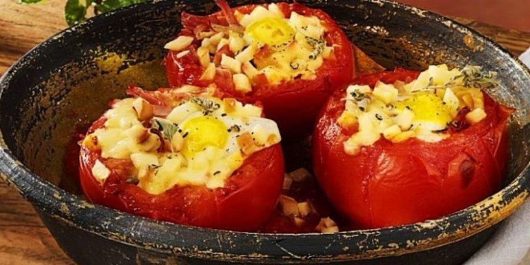 Tomates Recheados! Uma receita fácil e muito apetitosa!