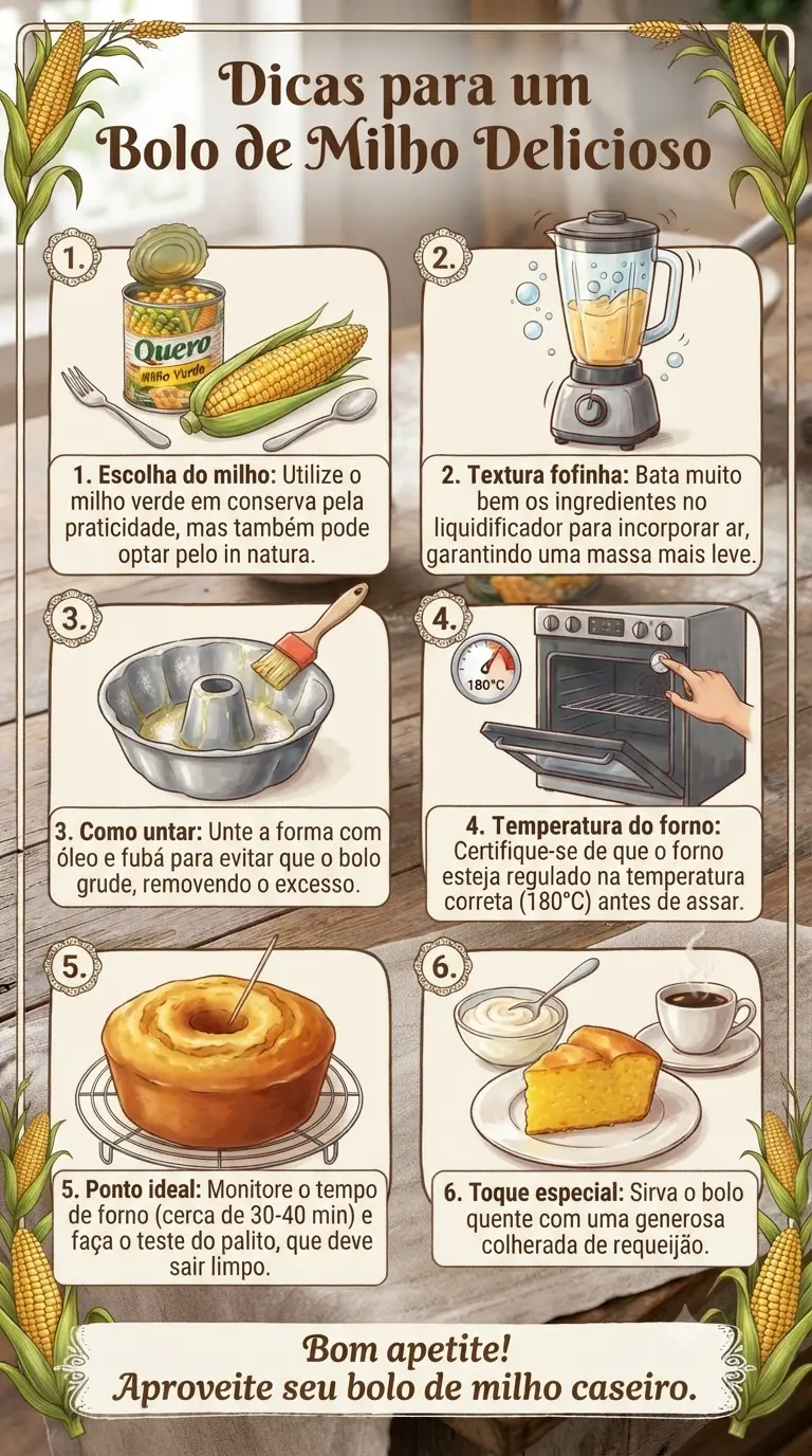Dicas para fazer um bolo de milho