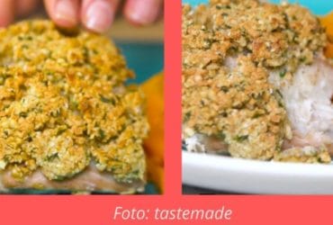 Receita de Robalo com crosta de aveia: versão de peixe para férias!
