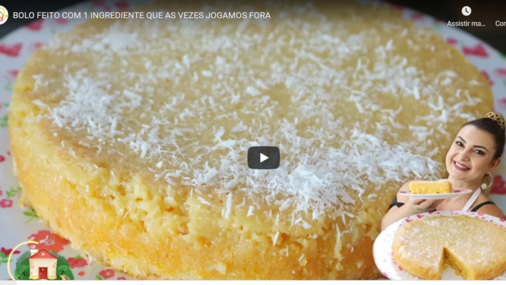 Receita de Bolo caseiro com poucos ingredientes - fácil e cremoso
