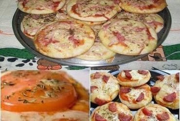 Receita de Mini Pizza Fofinha e Prática