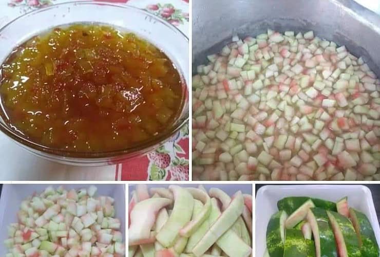 Receita de Doce de casca de melancia cremoso e caseiro