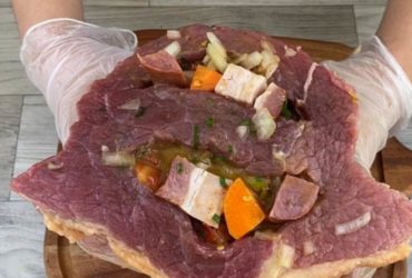 Receita de Carne assada na panela de pressão: sem água!