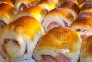 Receita de Enroladinho de Queijo e Presunto Cremoso