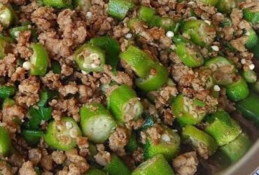 carne moída com quiabo