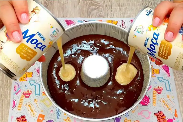 despeje leite condensado