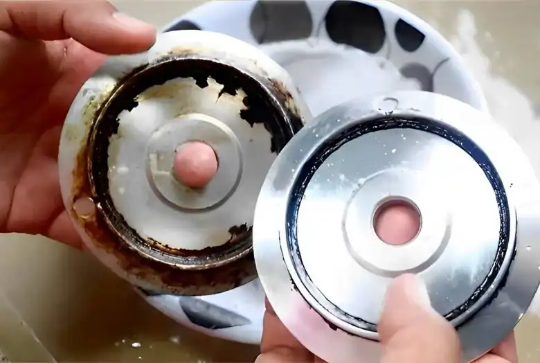 limpar as bocas do fogão ou chapinhas remover gordura encrostada