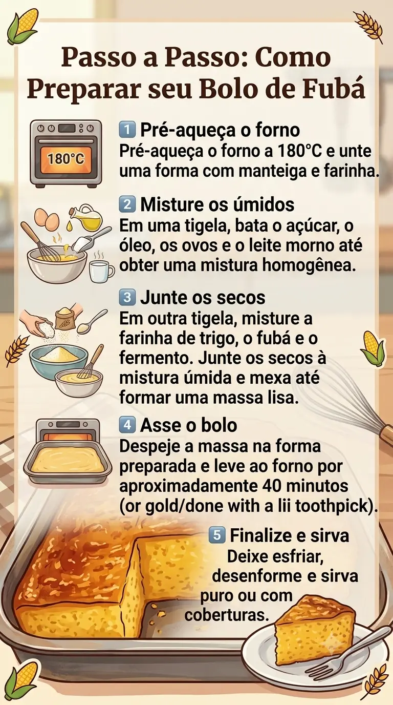 Modo de Preparo bolo de fuba