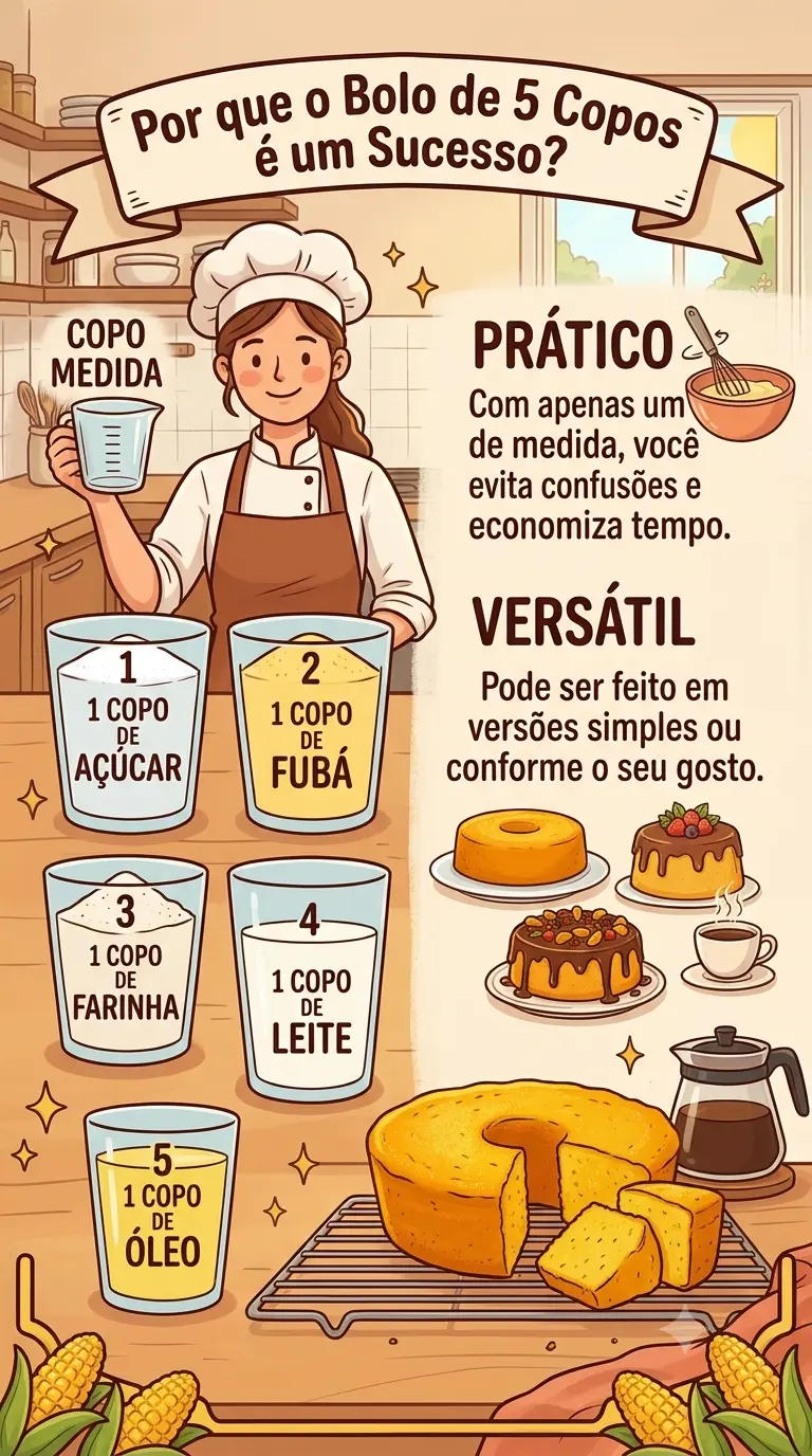 Por que o Bolo de 5 Copos é um Sucesso