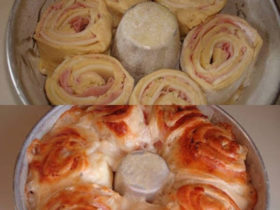 rosca de presunto e queijo maravilhosa para o natal