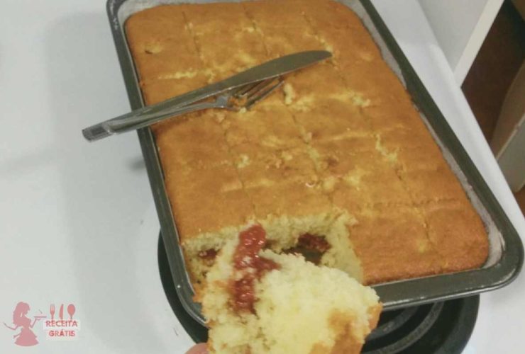 bolo de fubá com goiabada para seu cafezinho