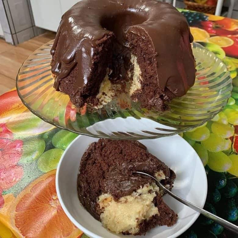 bolo prestígio de preguiçoso pra vocês gente