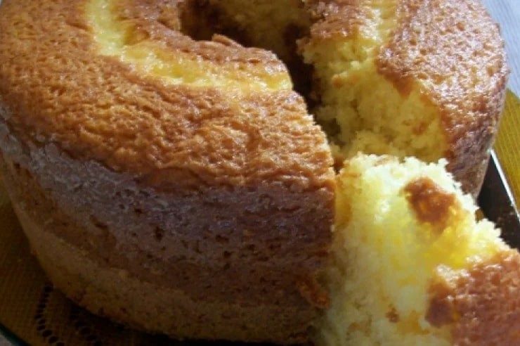 bolo de fubá com laranja pro café do natal