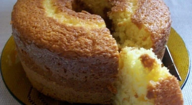 bolo de fubá com laranja pro café do natal