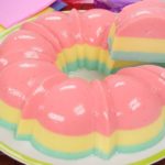 gelatina arco íris para crianças no natal