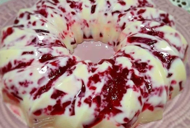 gelatina de frutas vermelhas com creme de leite ninho prático