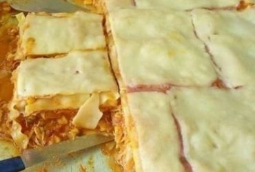lasanha de frango simples com molho branco delicia