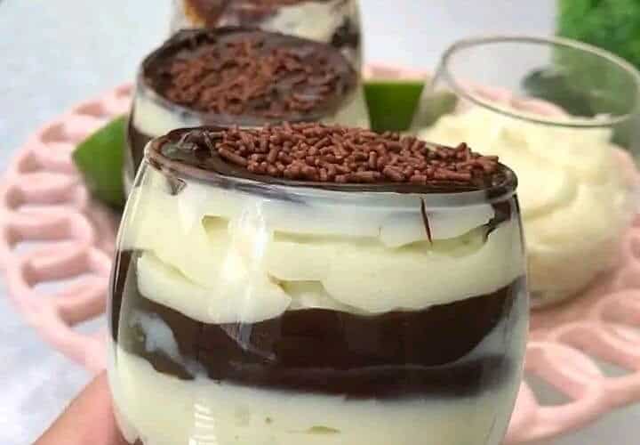 mousse de limão e chocolate
