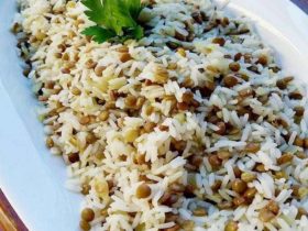 receita de arroz com lentilha (ano novo)