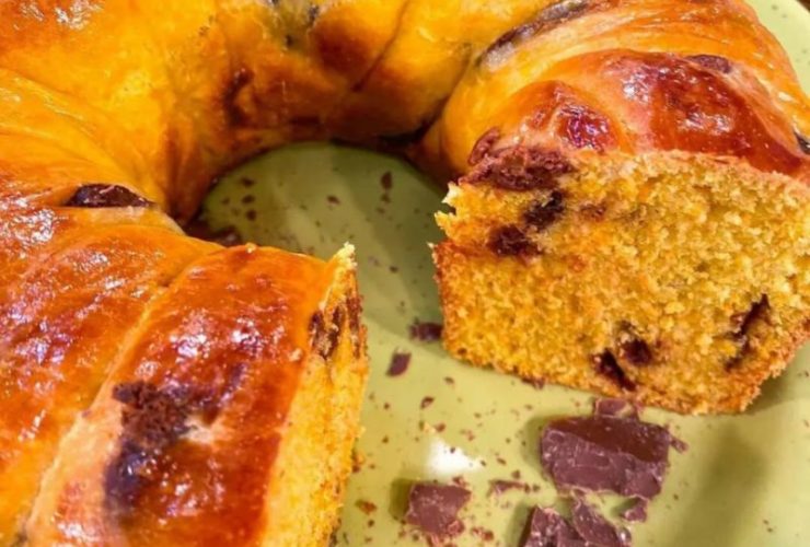 rosca de cenoura com chocolate