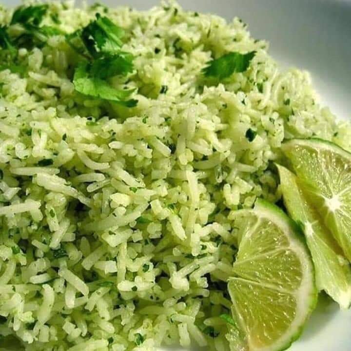 arroz com limão e coentro