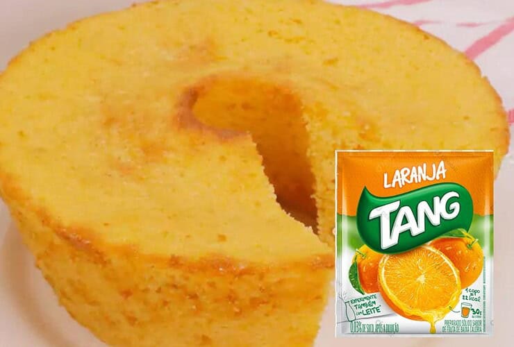 bolo de laranja com tang
