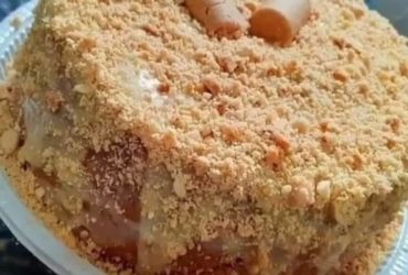bolo vulcão de paçoca!!