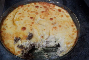 carne moida com creme de milho