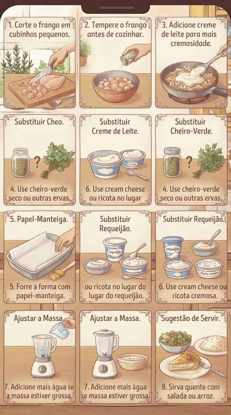 Dicas torta de frango cremosa de liquidificador